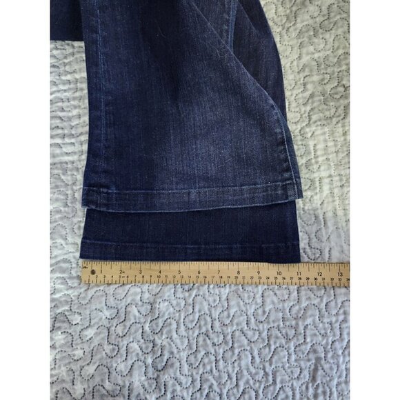 Pilcro & Letterpress Superscript Hi Rise Flare Leg Dark Wash Denim Jean 27 - Picture 11 of 13